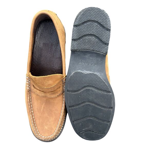 Sperry Top Sider Mens Size 8.5 M Gold Cup Brown Penny Loafer Shoes Collection - Picture 9 of 10